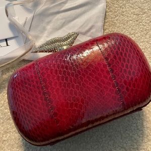 DVF red clutch